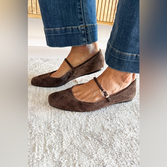 Dolce Vita Shoes - DOLCE VITA REYES SUEDE BALLET FLATS DARK BROWN 8.5